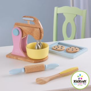 Kidkraft Pastel Cookie Baking Set with Rolling Pin and Mixer