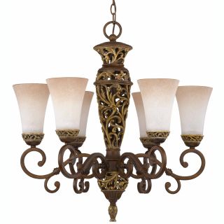 Filigree Aged Bronze 6 light Chandelier Compare $307.39 Today $204