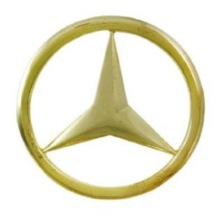 Goldtone Cutout Mercedes Logo Belt Buckle Clothing