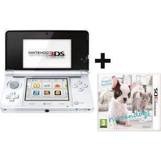 3DS BLANC ARCTIQUE + NINTENDOGS + CATS BOULEDOGUE   Achat / Vente DS