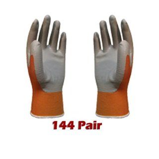 Orange) Thin Nitrile Work Gloves Medium M CASE (144 Pair)  