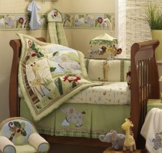 Lambs & Ivy Zoofari 6 piece Crib Bedding Set