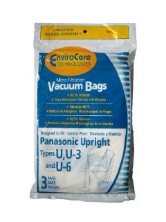 3 Panasonic U, U 3 & U 6 Upright Vacuum Cleaner Bags, MC