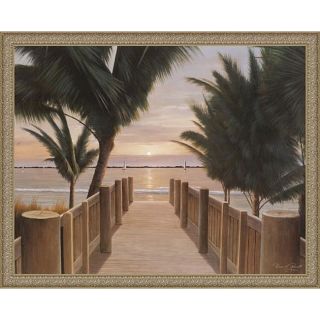 Diane Romanello Palm Promenade (c. 2004) Framed Canvas Art