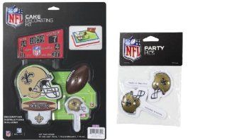 NFL New Orleans Saints Lay on Cake/Cupcake Decorations