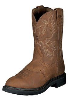 Mens 10 Sierra Saddle Pull On Work Boots Style 10002437 Shoes