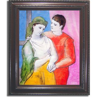 Pablo Picasso The Lovers Framed Canvas Art