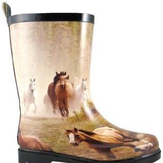Smoky Mountain Kids Rubber Boots with Running Horse Print