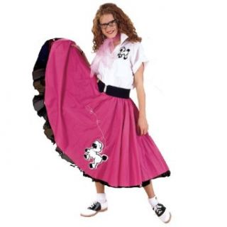 Complete Poodle Skirt Outfit (Pink & White) Adult Plus