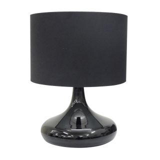 Integrity 16.5 inch Black Opal Glass Table Lamp with Black Shade Today