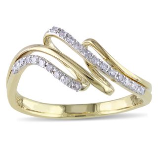 Miadora 14k Yellow Gold 1/6ct TDW Diamond Ring (H I, I2 I3