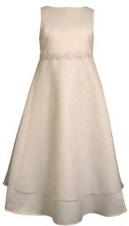 Bonnie Jean Girls 7 16 Sleeveless Communion Dress,White,12