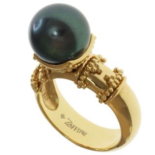 Michael Valitutti Peacock Freshwater Pearl Ring (11 12 mm)