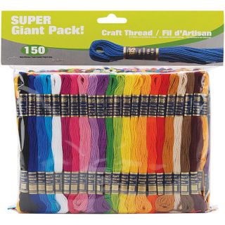Iris Super Giant Value Pack Craft Thread Skeins (Pack of 150)
