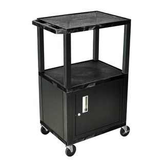 Wilson 42 inch Black Tuffy Multi Purpose Utility Cart with Cabinet