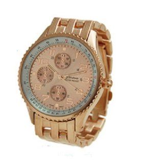Geneva Platinum 5173 Womens Decorative Chronograph style Link Watch