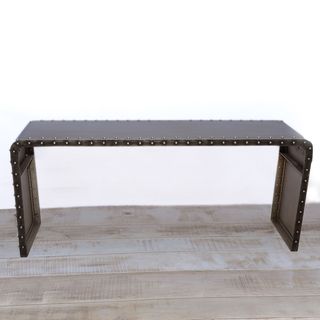 Manali Waterfall Antique Nickel Console Table (India)