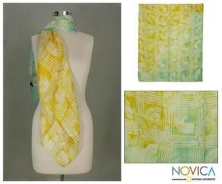 Handcrafted Silk Spring and Summer Scarf (India)