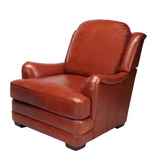 Giorgio Cognac Brown Leather Club Chair