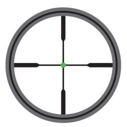 Trijicon AccuPoint 3 9x40 Crosshair with Green Dot Rifle Scope
