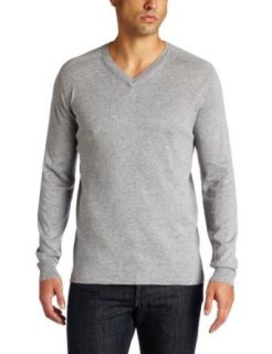7 For All Mankind Mens Long Sleeve Heathered V Neck Shirt