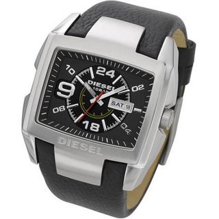 Diesel Mens Black Leather Strap Watch Today $129.99 5.0 (2 reviews