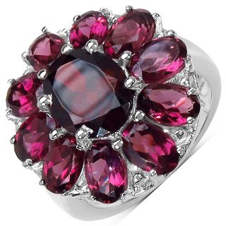 Malaika Sterling Silver 8 3/4ct TGW Garnet and Rhodolite Ring MSRP $