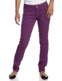 Southpole Juniors Low Rise Color Skinny Jeans,Purple,0