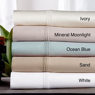 Hemstitch Embroidery Egyptian Cotton 800 Thread Count Sheet Set