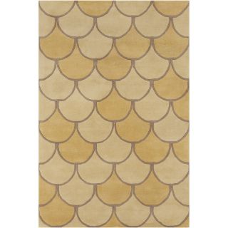 Allie Handmade Abstract Yellow Wool Rug (5 x 76) Today $204.49