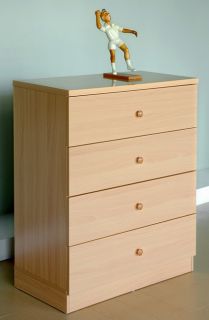 Modern 4 drawer Wood Chest