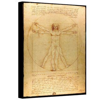 Leonardo Da Vinci Vitruvian Man Gallery Wrapped Canvas