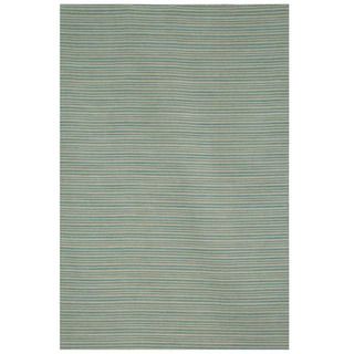 Hand tufted Flat Weave Green/ Grey Wool Rug (8 x 10)