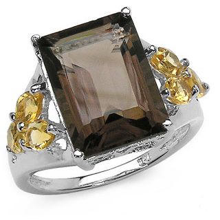 smokey quartz and citrine silver ring msrp $ 104 99 sale $ 41 39 off