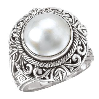 Sterling Silver White Mabe Pearl Ring