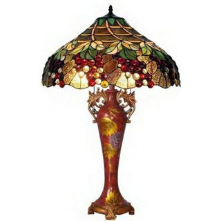Grapes Handcrafted Stained Glass Tiffany Style Table Lamp Today $251