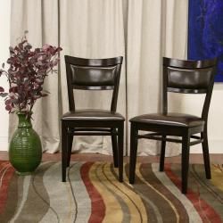 Serena Dark Brown Modern Dining Chairs (Set of 2)