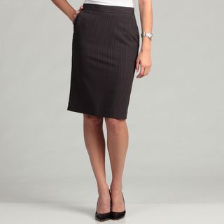 Calvin Klein Womens Pinstripe Straight Skirt