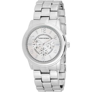 Vernier Womens V201 Round Silver Tone Crono Look Bracelet Watch