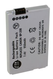 CTA Replacement Battery for Canon BP 208