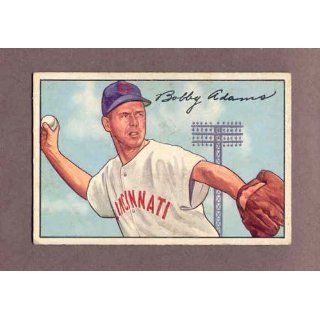 1952 Bowman #166 Bobby Adams Reds EX 170271 Kit Young