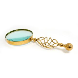 Old Modern Handicrafts 5 Inch Magnifying Glass with Wooden Case Today