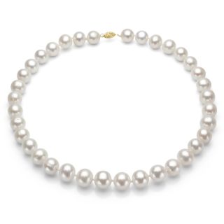 14k gold white high luster fw pearl necklace 7 5 8 mm 24 in msrp $ 209
