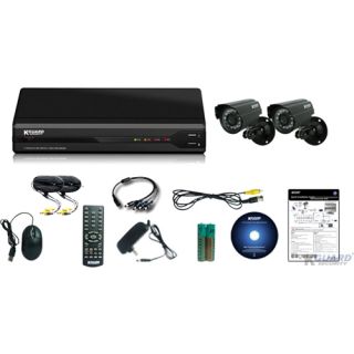 Kguard All in One Surveillance Combo Kit   4CH H.264 DVR with 2 CMOS