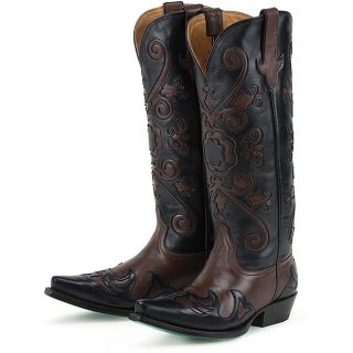Lane Boots Womens Brown/ Black Margaret Cowboy Boots