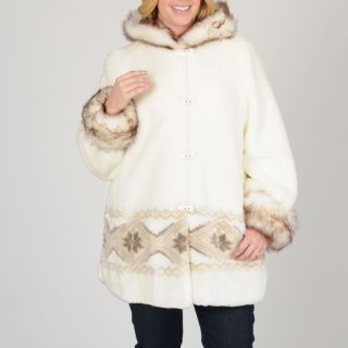 Nuage Womens Faux Fur Short Coat with Design Today $109.99 4.8 (4