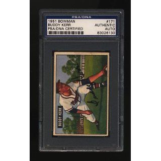 1951 BUDDY KERR SIGNED BRAVES BOWMAN CARD SLAB 171 PSA Collectibles