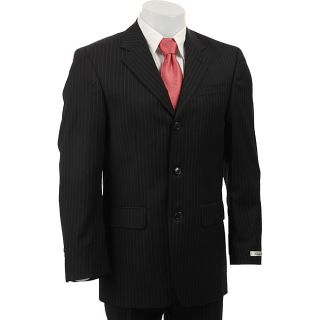 Kenneth Cole New York Slim Fit Collection Mens Black Pinstripe Suit