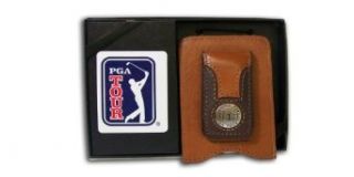 PGA TOUR Mens Magnetic Money Clip,Brown,One Size