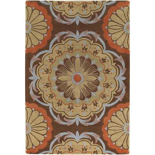 mandara brown orange new zealand wool rug 5 x 7 6 today $ 222 99 sale